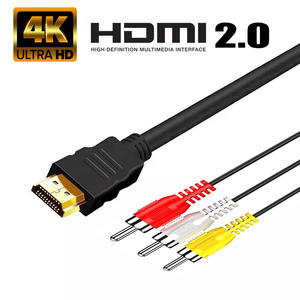 HDMI to RCA変換ケーブル、HDMIトランスAVケーブル、赤黄白ケーブル 1.5m