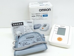 X288-N39-7 OMRON オムロン デジタル自動血圧計 HEM-7114 上腕式 通電確認済 現状品③