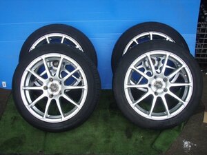 ★ RF3 ステップワゴン についていた 社外 17インチ アルミホイール PCD114.3 5穴 7JJ +50 タイヤ 215/50R17 4本 SET 350844JJ