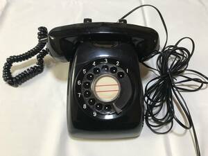 【当時モノ】黒電話（オルゴール付き)/ダイヤル式電話/1979年/昭和54年/600型A２/即使用可能