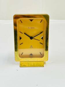 S533-K22-5332◎ BUCHERER ブッフェラー 置時計 ゴールドカラー IMHOF 15石 約(横)5.7×(高)8.5×(奥行)3.5cm