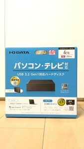 【未使用品】IO DATA HDCX-UTL4K パソコン・テレビ対応 USB 3.2 Gen1 対応　ハードディスク 《4TB》外付 (保証期間内)