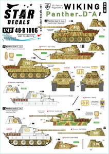 スターデカール 48-B1006 1/48 第5SS装甲師団 ヴィーキング # 1. 第5SS装甲師団 ヴィーキングのパンサー. パンサーD/A型 1944年
