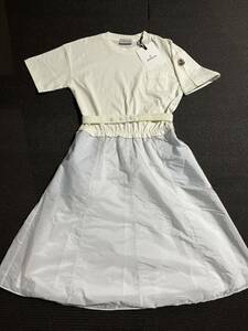 新品 モンクレール MONCLER ジャパンタグ付 キッズ 子供服 大人 女性XS　コットン１００％　シャツ　切り替え　ワンピース　ブラウス10