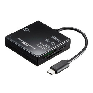 【5個セット】 サンワサプライ USB3.1 Type-C マルチカードリーダー ADR-3TCML40BKNX5 /l