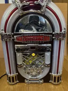 アメリカン雑貨　ジュークボックス型　ラジオCDプレーヤー　稼働品　AMFMラジオ