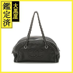 CHANEL　シャネル　バッグ　ラグジュアリーココマークボーリングバッグ　ブラック/SV　カーフ　2143400211893　【437】