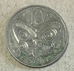 ニュージーランド　1シリング　1967年　外国コイン　ニュージーランドコイン　古銭　外国銭　海外コイン