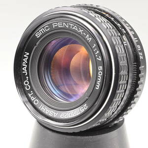 〇0593 【動作確認済み】SMC PENTAX-M 1:1.7 50mm 最短45cm 薄型 とろとろボケ ペンタックス オールドレンズ