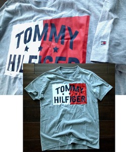 【既決USA】トミーヒルフィガー ★ TOMMY HILFIGER@完売胸元&袖刺繍【TOMMY HILFIGER】ロゴ入半袖Tシャツ【TH Logo Graphic Tee】 Gery@S