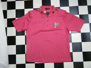 ADUCHE INTERNATIONAL　半袖ポロシャツ　サイズF　R7877　未使用タグ付き　ピンク系