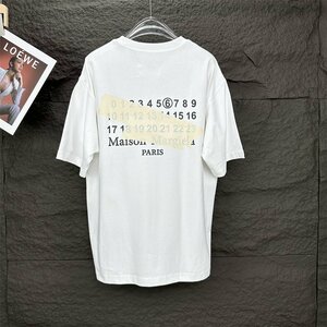 Maison Margiela MM6 メゾン マルジェラ 半袖Tシャツ ガムテープ ユニセックス コットン100％ 簡約 白 Mサイズ