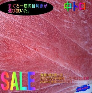 食通が唸る極上品「中トロ355g」天然物、山陰境港産- 脂の乗りはホボ大トロ-