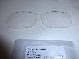 オークリー Fives Squared ファイブ スクエアード 用 カスタムレンズ 新品 FIVE OO9238 HD CLEAR