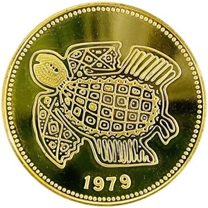 パナマ 100バルボア金貨 1979年 21.6金 8.5g イエローゴールド コイン GOLD コレクション 美品