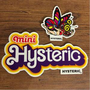 HYSTERIC MINI sticker set ヒステリックミニ バタフライ&ロゴ 非売品 ステッカー シール 2枚 SET