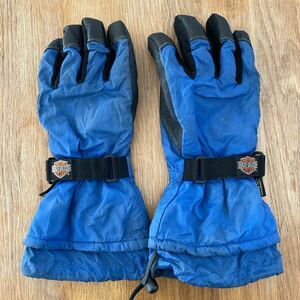 Harley-Davidson GORE-TEX Gloves ハーレーダビッドソン ゴアテックス 純正 レイングローブ Lサイズ位 ユーズド 外側に穴あり