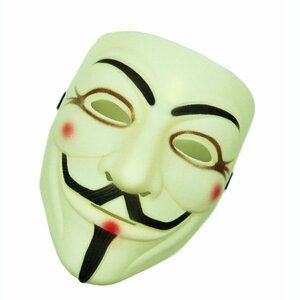 【vaps_4】V for Vendetta ガイフォークス アノニマス 仮面マスク 厚手マットver 《イエロー》 仮装 コスプレ 送込