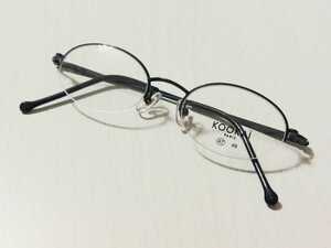 新品　KOOKAI クーカイ　日本製　ハーフリム　メガネ　眼鏡　高級感　上品　黒ぶち　オーバル