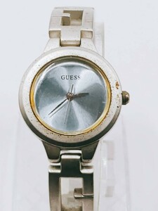 #78 GUESS ゲス 腕時計 アナログ 3針 水色文字盤 シルバー色 レディース 時計 とけい トケイ アクセ ヴィンテージ アンティーク レトロ