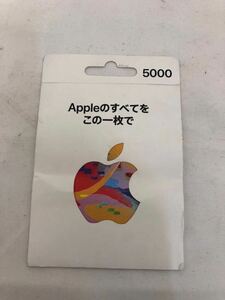 ☆Apple iTunes CARD アップル　アイチューンズ　カード　5000円分