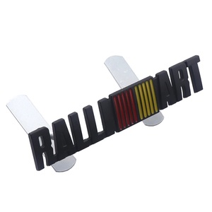 【送料込】RALLI ART(ラリーアート) 3Dエンブレム フロントグリル用 マットブラック 金属製 三菱 