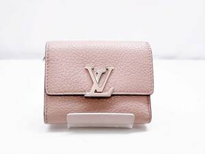 美品　Louis Vuitton　ルイヴィトン　トリヨン　LV　ポルトフォイユ　カプシーヌXS　マグノリア　三つ折り財布　M68588