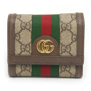 グッチ GUCCI 三つ折り財布 523174 GGスプリーム コンパクトウォレット ミニ財布 オフィディア