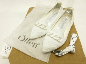 Offen オッフェン★透かし編み風　チェーン使い　オペラシューズ　フラットパンプス◆サイズ28(24cm位)◆袋付