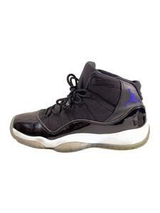 NIKE◆AIR JORDAN 11 RETRO BG/エアジョーダンレトロ/ブラック/378038-003/24cm/BL