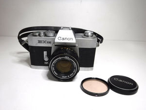 中古 キヤノン EX EE 一眼レフカメラ /レンズ：CANON LENS EX 50mm 1:1.8/レンズフィルター/コニカ JX400/PE 2002 発送60サイズ