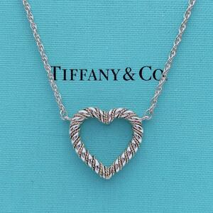 【極美品】Tiffany & Co. ネックレス　ツイスト　ハート　K18