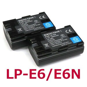LP-E6N　LP-E6　CANON　互換バッテリー 2個　EOS　6D　7D　MarkII 7D　90D　80D　70D　60D　60Da　