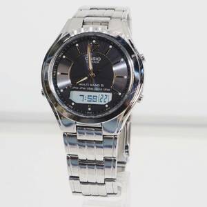 CASIO LINEAGE ソーラー メンズ 二次電池交換済み稼働品 H-53