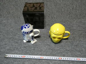 未使用美品:STAR WARS [R2-D2] C-3PO 蓋付き マグカップ 2個セット スター・ウォーズ