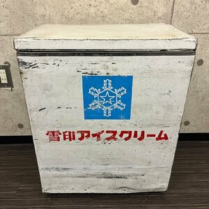 雪印 アイスクリーム アイスボックス 保冷庫 冷蔵庫 ストッカー 当時物 昭和レトロ　032926w/T18（180）