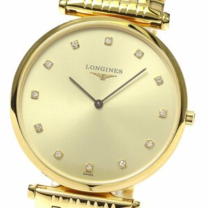 ロンジン LONGINES L4.709.2 グランドクラシック 12Pダイヤモンド クォーツ メンズ _804177