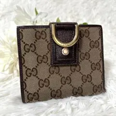 GUCCI グッチ アビー GG キャンバス 二つ折り 財布 コンパクト