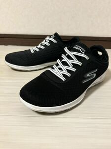 ◎ SKECHERS QUICK-FIT GO WALK スケッチャーズ メンズ レディース 男女可 ウォーキングシューズ スニーカー 24.5cm US7.5 ブラック 黒