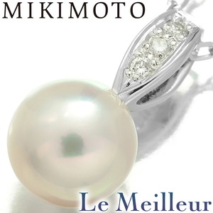 ミキモト パールペンダントネックレス PP-20601BU 真珠 7.3mm ダイヤモンド K18 MIKIMOTO 未使用品 返品OK『5％OFFクーポン対象』