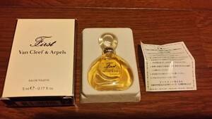 香水　Van Cleef & Arpels First 5ml　ミニボトル　フランス製　箱入り　バンクリフアーペル　ファースト　オードトワレ　EAU DE TOILETTE