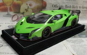 ★激レア絶版*世界99台*MR*1/18*Lamborghini Veneno イサカグリーン*ランボ≠BBR