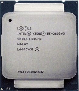 2個セット Intel Xeon E5-2603 v3 SR20A 6C 1.6GHz 15MB 85W LGA2011-3 DDR4-1600 国内発