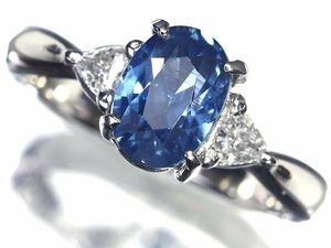 UL11703SS【1円～】新品【RK宝石】≪Sapphire≫ 鮮やかブルー! 極上非加熱サファイア 大粒2.4ct 極上ダイヤモンド Pt900 高級リング ダイヤ