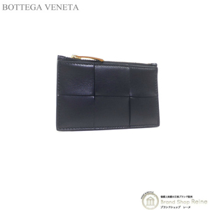 ボッテガ ヴェネタ （BOTTEGA VENETA） マキシイントレ カセット ファスナー付きカードケース コインケース 681010 ブラック（新品）