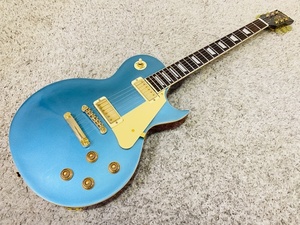 【メンテナンス済】Vintage V100 Reissued MGHB Gun Hill Blue Metallic Guitar W/Mini Humbucker【現状品】♪