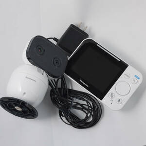 【通電○】Panasonic KX-CU705 ワイヤレスベビーカメラ ホワイト パナソニック ベビーモニター