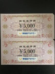 早稲田アカデミー 株主優待 5000円２枚