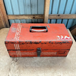BANZAI バンザイ　ビンテージ　ブリキ　工具箱　中古　ツールボックス　スチール　道具箱　自動車　整備　