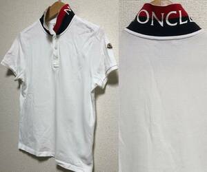 美品 MONCLER モンクレール 立ち襟 MAGLIA POLO ポロシャツ サイズS 白